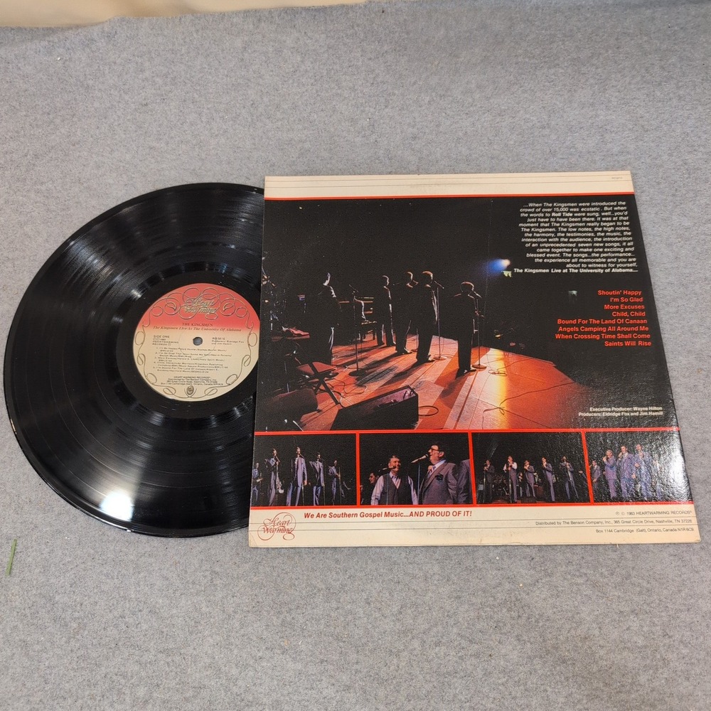 The Kingsmen Live at The University of Alabama Vinyl LP Heart Warming R3816 1983 - Picture 2 of 2